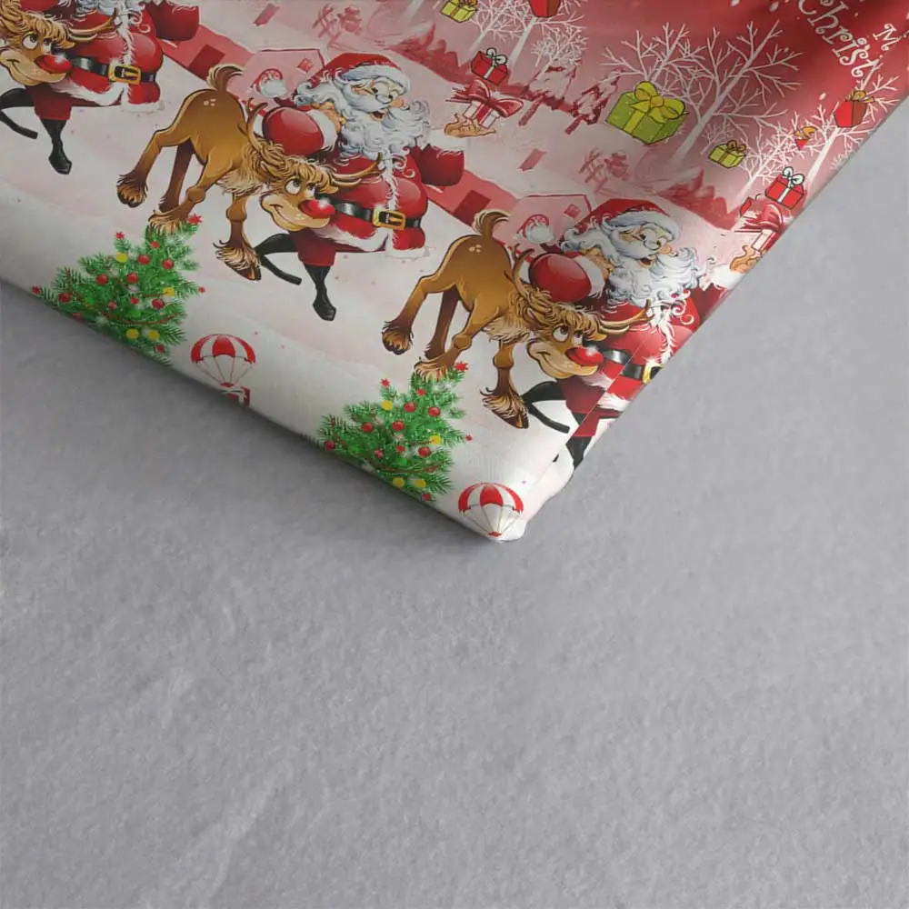 Santa Claus Christmas Bedding Sets Cotton Elegant Snowflake Duvet Cover Cartoon Kid Set E | Дом и сад