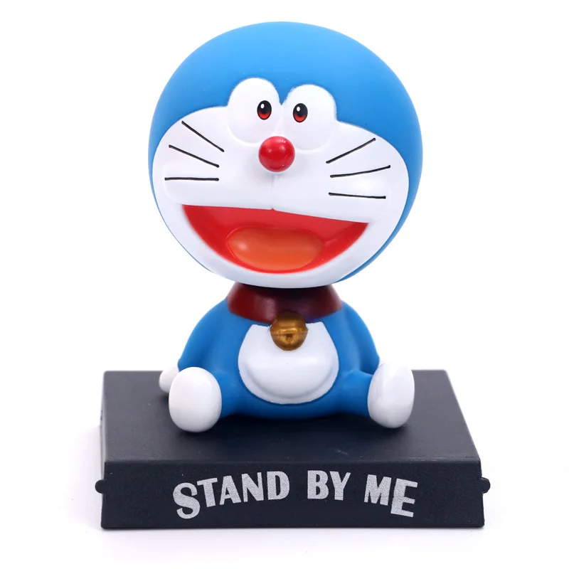 A 11 см Doraemon Аниме Фигурка встряхните голову держатель телефона кронштейн украшение автомобиля аниме модель ПВХ игрушки для рождественских подарков - Цвет: A