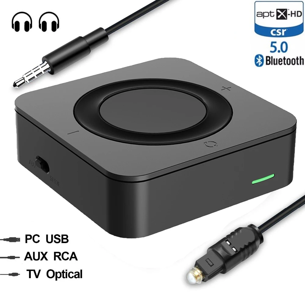 Двухканальный Bluetooth 5 0 CSR8675 Aptx HD с низкой задержкой SPDIF RCA Aux 3 мм музыкальный