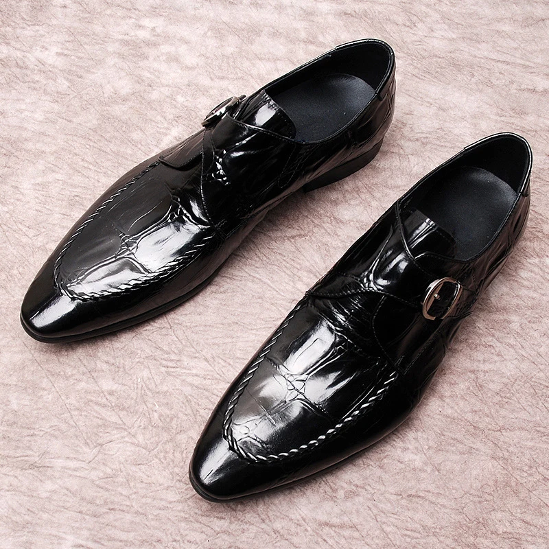 MYCOLEN/мужские классические модельные туфли из натуральной кожи на ремешке Мужская