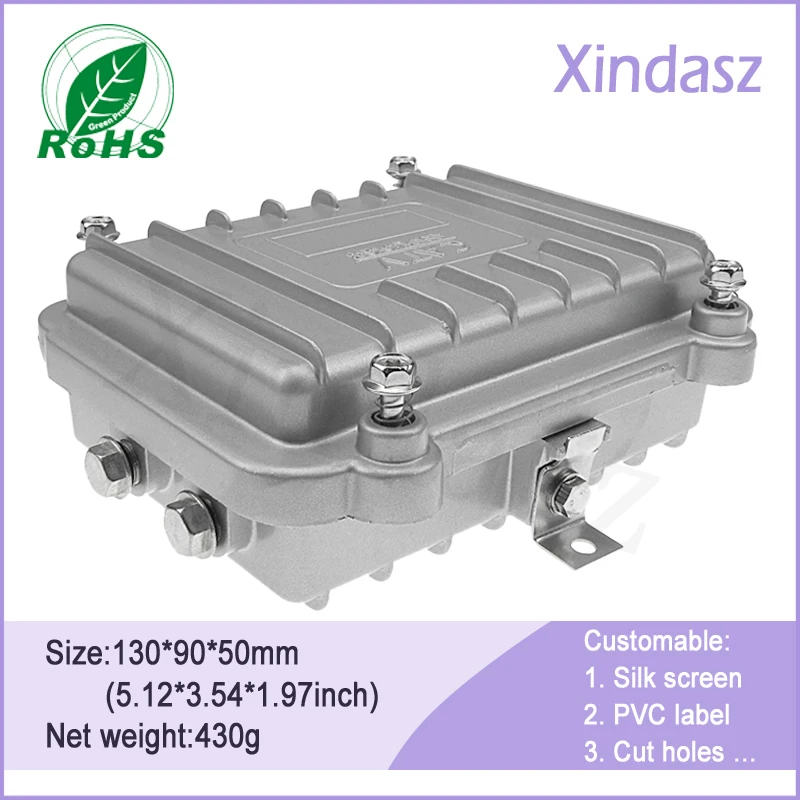 Водонепроницаемый алюминиевый корпус для литья под давлением 130*90*50 мм 3 шт./лот