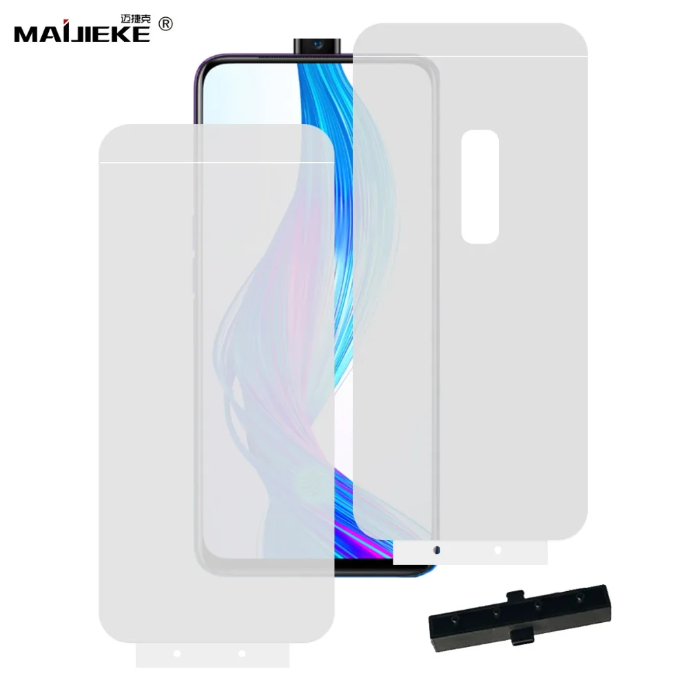 2 шт 9D передняя+ задняя HD пленка для OPPO Realme X Find X R15 A9 Гидрогелевая Защитная пленка для экрана Reno 2F F11 R17 Pro мягкая защитная пленка из ТПУ
