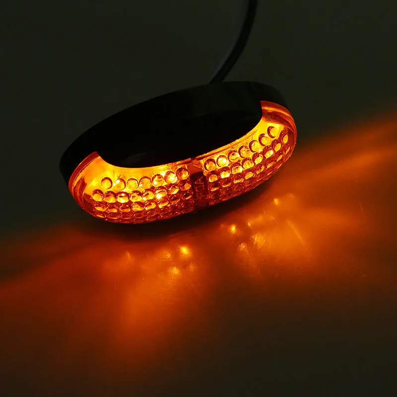 2pcs Amber 2 шт. 12 V/24 V Универсальный светодиодный автомобиль грузовик с прицепом боковые габаритные светодиодный индикатор светильник фонарь для грузовика желтый и красный/желтый/белый низкой мощности - Цвет: 2pcs Amber