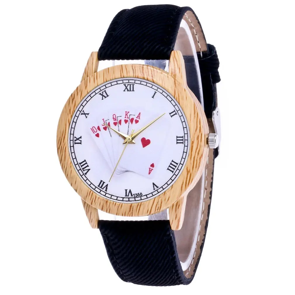 Джинсовый ремешок из коровьей кожи с рисунком игральных карт кожаные стеклянные