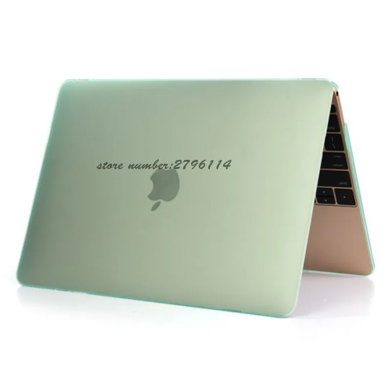 Зеленый матовый чехол для Apple Macbook Air Pro Retina 11 12 13 15 ноутбука Mac book 3 дюймов