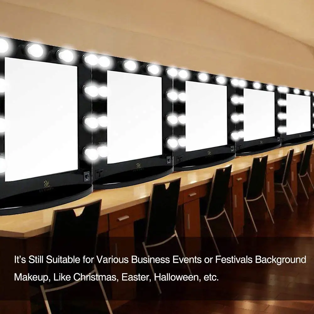 Зеркало для макияжа в голливудском стиле светодиодные светильники туалетного