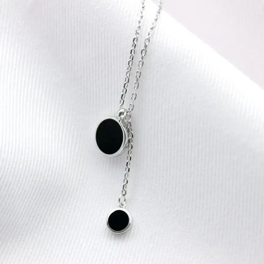 Простой черный большой маленький круглый бриллиант для женщин модный подарок