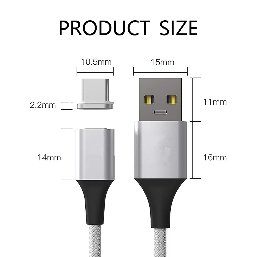 5А 1 м Магнитный кабель type C кабель для Xiaomi Redmi K20 Pro Быстрая зарядка USB C Магнитный кабель для samsung S8 S9 Android телефон