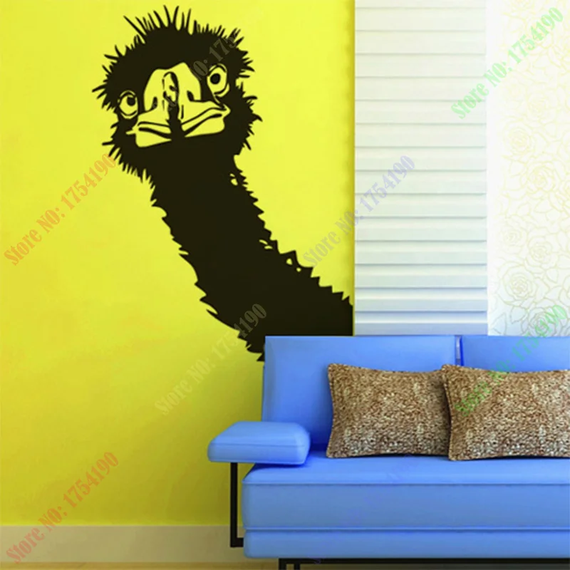 New Free shipping Wall Stickers Animal Wall decor PVC material decals Ostrich Size:430mm*680mm