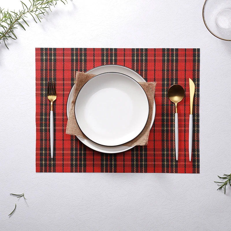 

1pcs Placemats PVC Placemat Bar Mat Plate Mat Table Mat Set Kitchen Hot Pads Square Mats Pads JJJCD125