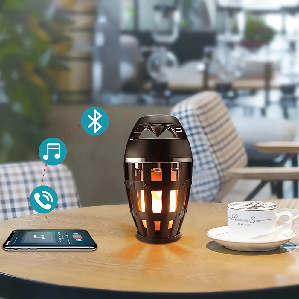 Светодиодная лампа BECOSTAR с динамиком Bluetooth стерео мерцающий ночсветильник