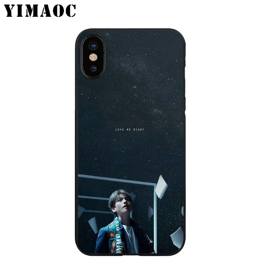 YIMAOC EXO baekhyun полосы Мягкий ТПУ Черный силиконовый чехол для iPhone X или 10 8 7 6S Plus 5 5S SE Xr