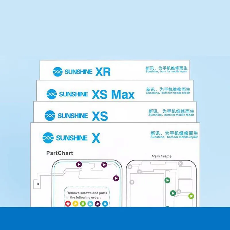 12 шт. Магнитный винт диаграмма мат руководство по ремонту коврик для телефона 6S 6P