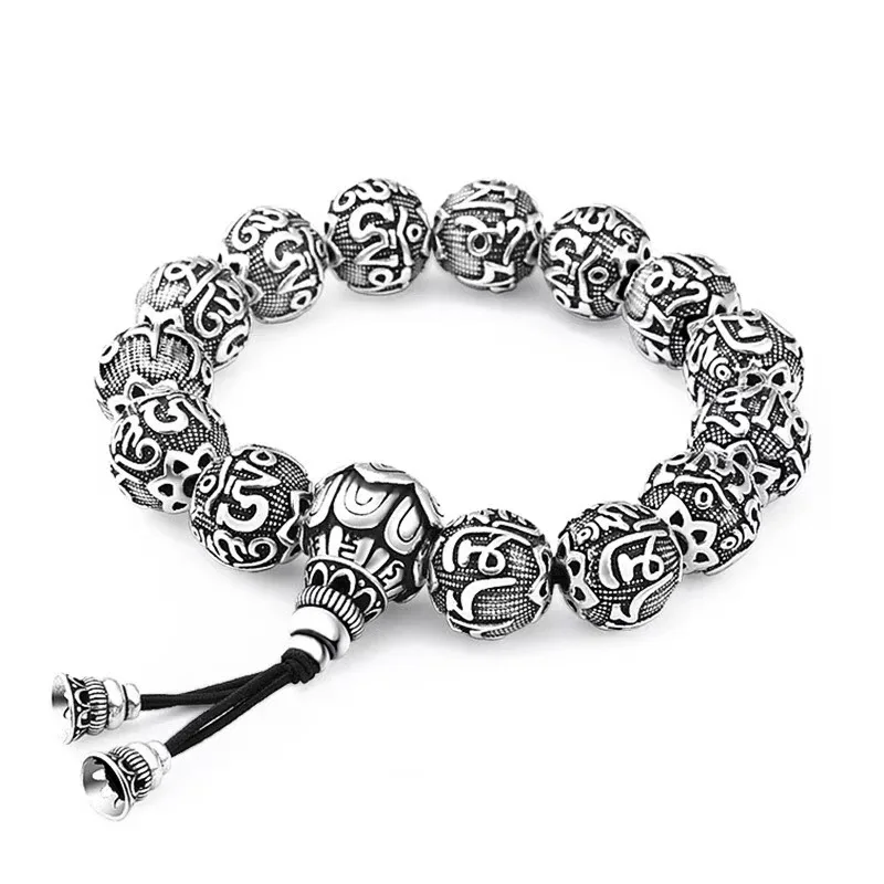 Retro Genuine Pure 925 Sterling Silver Bracelet Men's Jewelry 2018 Men and women bracelets Charm bracelet | Украшения и