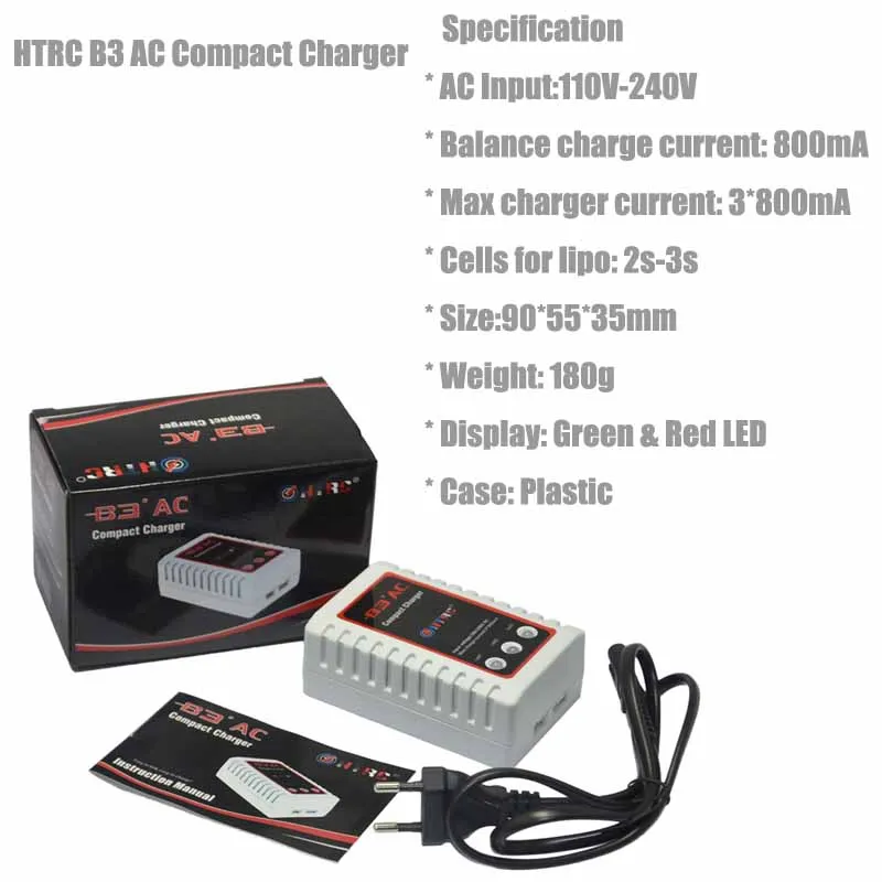 B3 AC Компактное зарядное устройство Imax PRO RC балансирующее для 2s 3s LiPo батареи|Детали