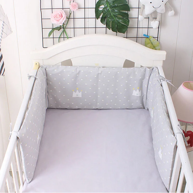 Cotton Baby Bed Bumpers Newborn Bed Safety Rails Anti-collision Infant Crib Protector Cushion Kids Crib Bumper Baby Bedding