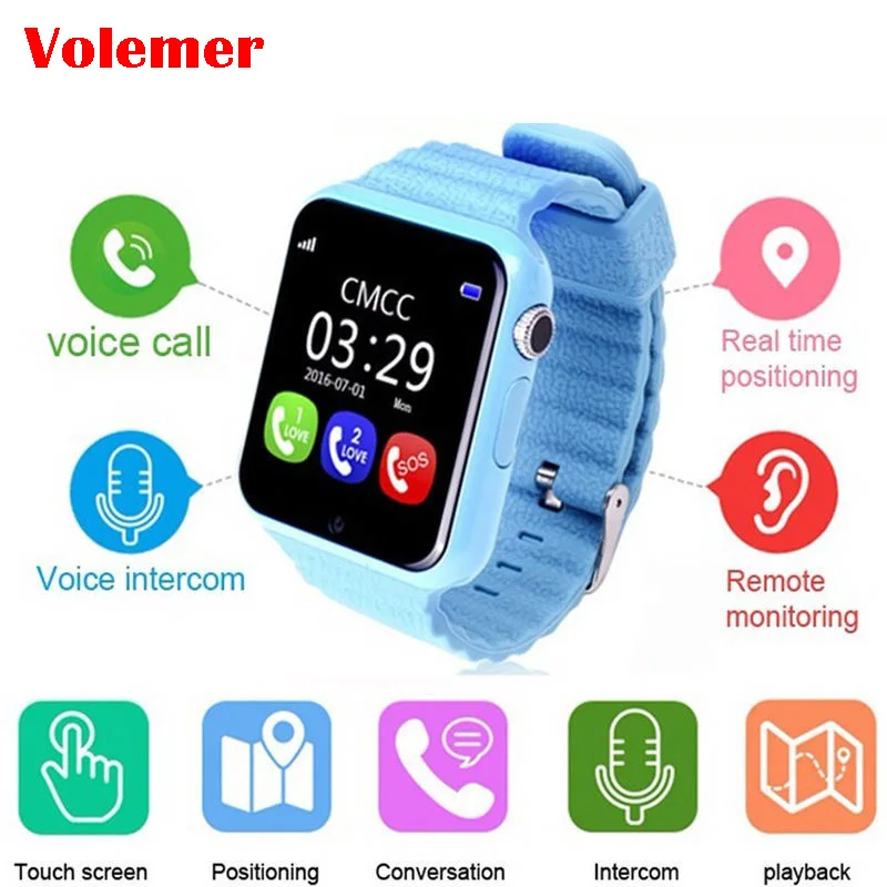 Дети smart watch V7K gps Smartwatch Сенсорный экран с Камера SOS устройство для определения