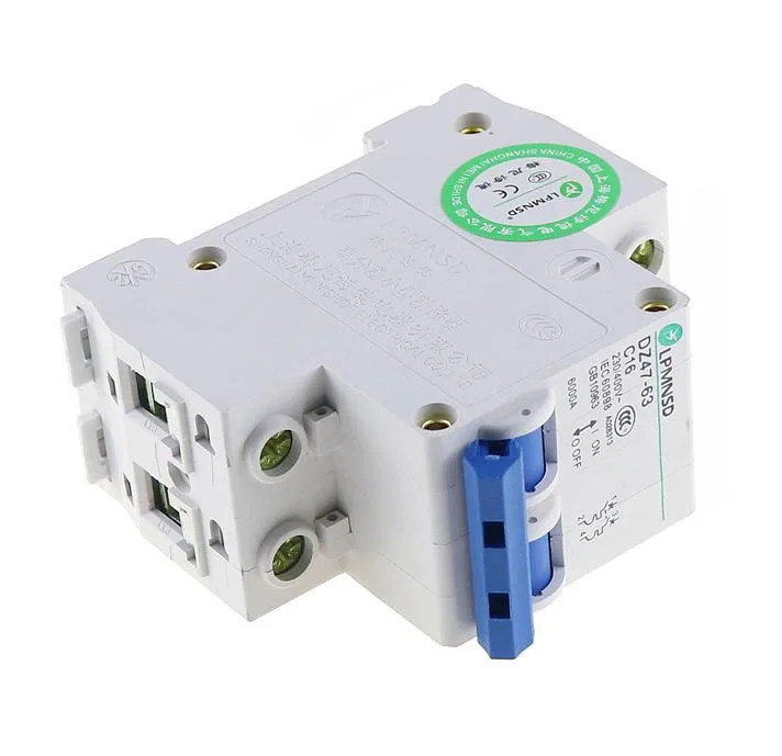 AC 2 P 6A 10A 16A 20A 25A 32A 40A 50A 63A автоматический выключатель 230 ~ 400 В MCB полюса солнечной