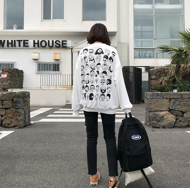 Худи BTS осень 2019 зима harajuku Толстовка Женская корейская мода личности ретро