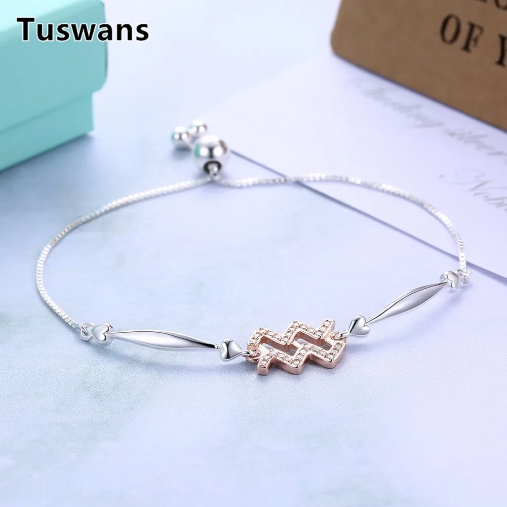Женский браслет из серебра 100% пробы с 12 созвездиями|charm bracelet|bracelet withbracelet fashion |