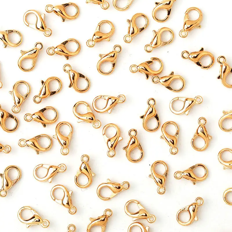 

100pcs 14mm rose gold plated lobster clasp,jewelry findings,accessories,for DIY jewelry making,metal filled,wholesale-10068206