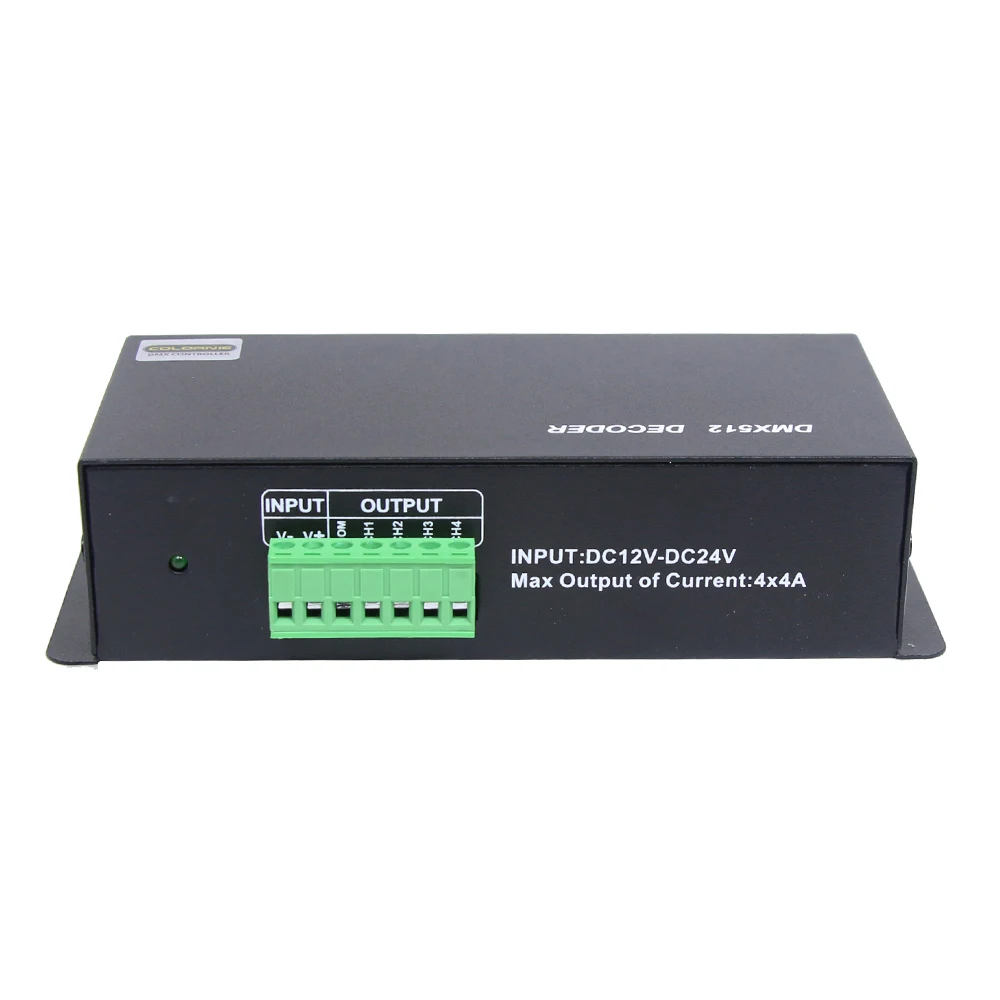Бесплатная доставка DHL 4 шт./лот DMX контроллер DMX512 декодер 4CH DC 12-24 В светодиодные RGBW