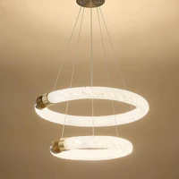 modern k9 crystal ring chandelier creative simple golden restaurant bedroom livingroom decoration led pendant lighting fixture