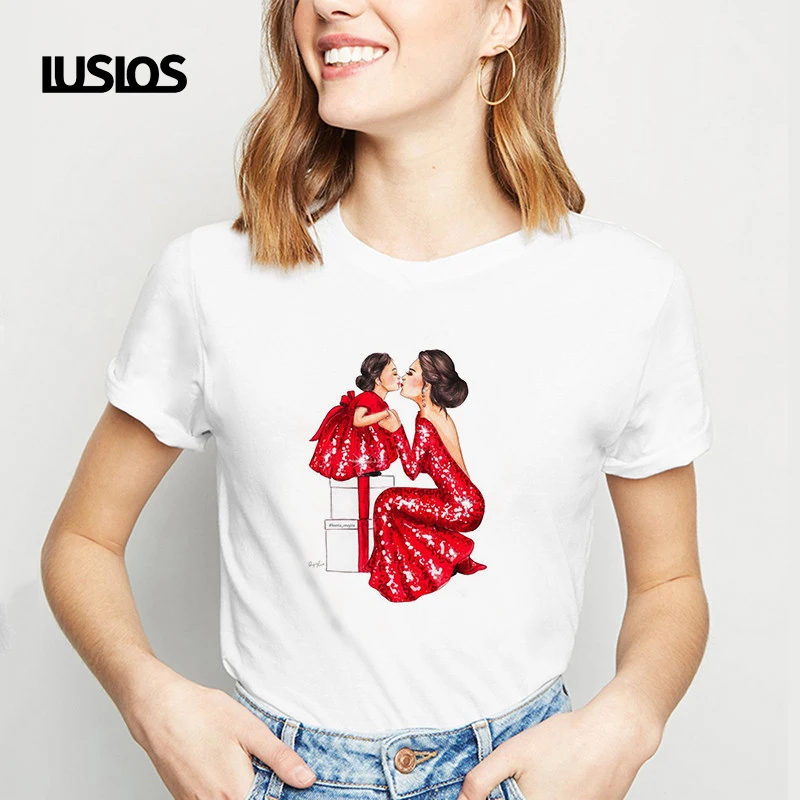 LUSLOS женская футболка с надписью Mother's Love супер мама лето 2019 забавная Футболка