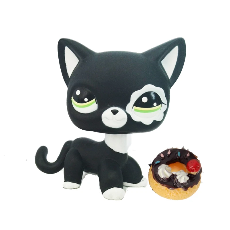 Аксессуары для литл пет шоп лпс игрушки#2249 lps pet shop toys standing редкие лпс стоячки mini pet shop short hair cat original black kitty with lovely accessories