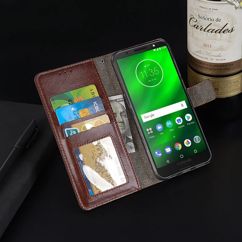 Кожаный чехол для Motorola One Vision Action Zoom с откидной крышкой и фоторамкой Moto G7 Power E6 G6 E5 Z4