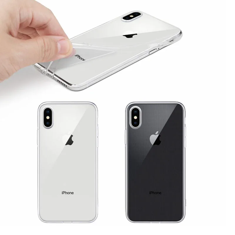 Для iPhone X Case LONGNEWS тонкий чехлов из термопластичного полиуретана (TPU) Обложка для