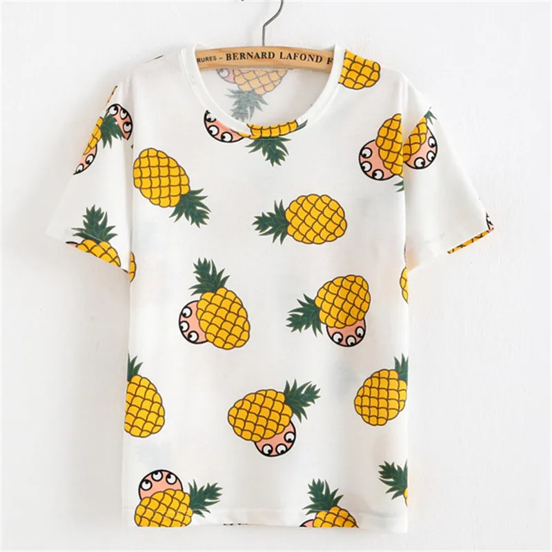 Новые летние женские модная футболка camiseta с принтом арбуза Harajuku Для женщин