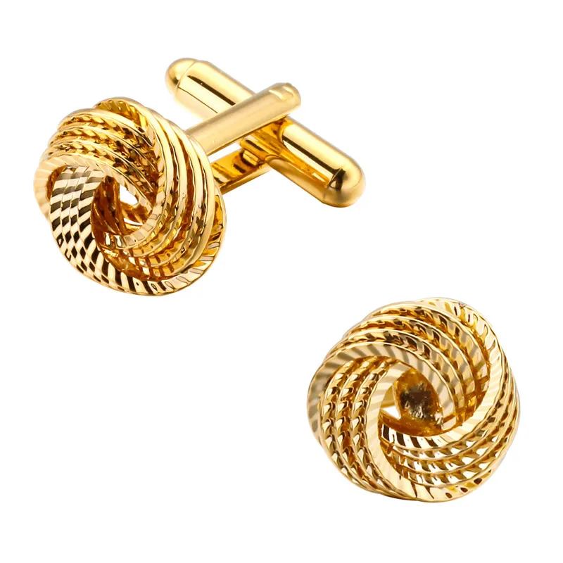 

Laser metal high quality copper gold spiral twist Cufflinks shirt cuff Cufflinks men's jewelry wholesale and retail