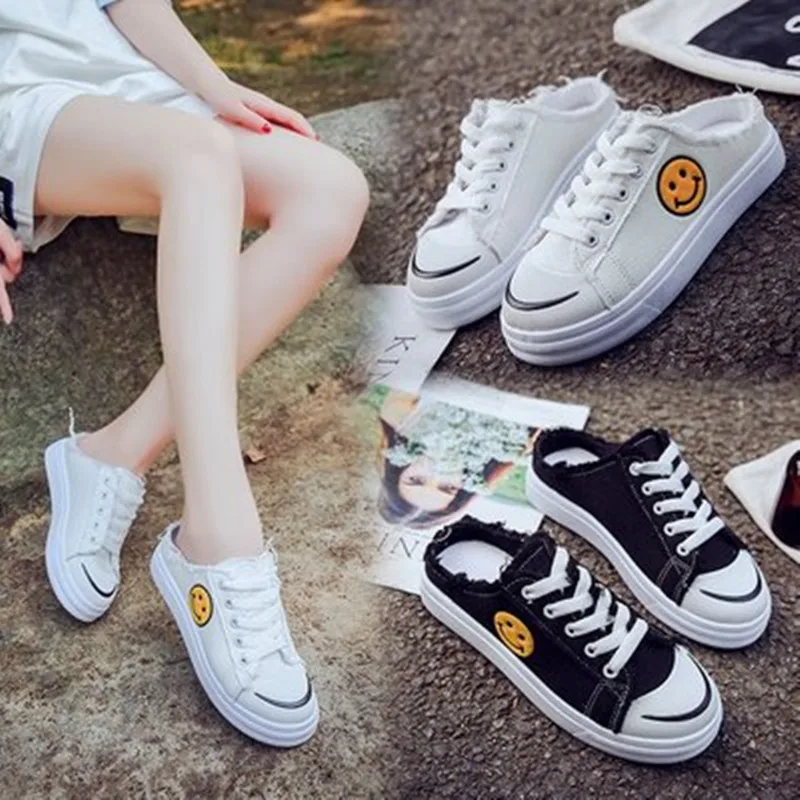 Новинка 2019 года сезон весна парусиновая женская обувь маленькие белые туфли и