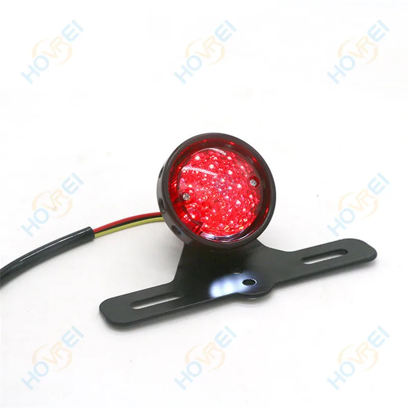 Universal Motorcycle retro LED Taillight brake light License Number Plate Light stop lamp for Harley Honda Cafe Racer |
