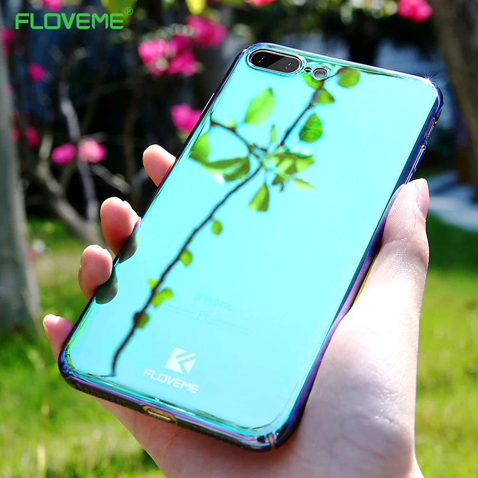 FLOVEME Роскошные зеркальные чехлы для телефонов iPhone 5 7 Plus серый/зеленый чехол 6 6s с