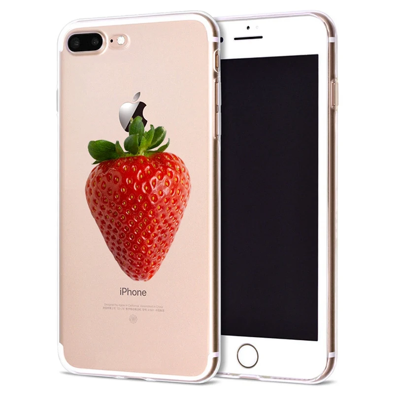 Funda For Apple iPhone 6 6S 7 Plus X 10 Fruits Panda Soft TPU Cover for Case Original Coque 8 B343 |