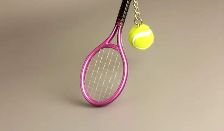 10 Keychains Wholesale Sporting Goods Mini Tennis Racket Keychain Creative Advertising Pendant | Украшения и аксессуары