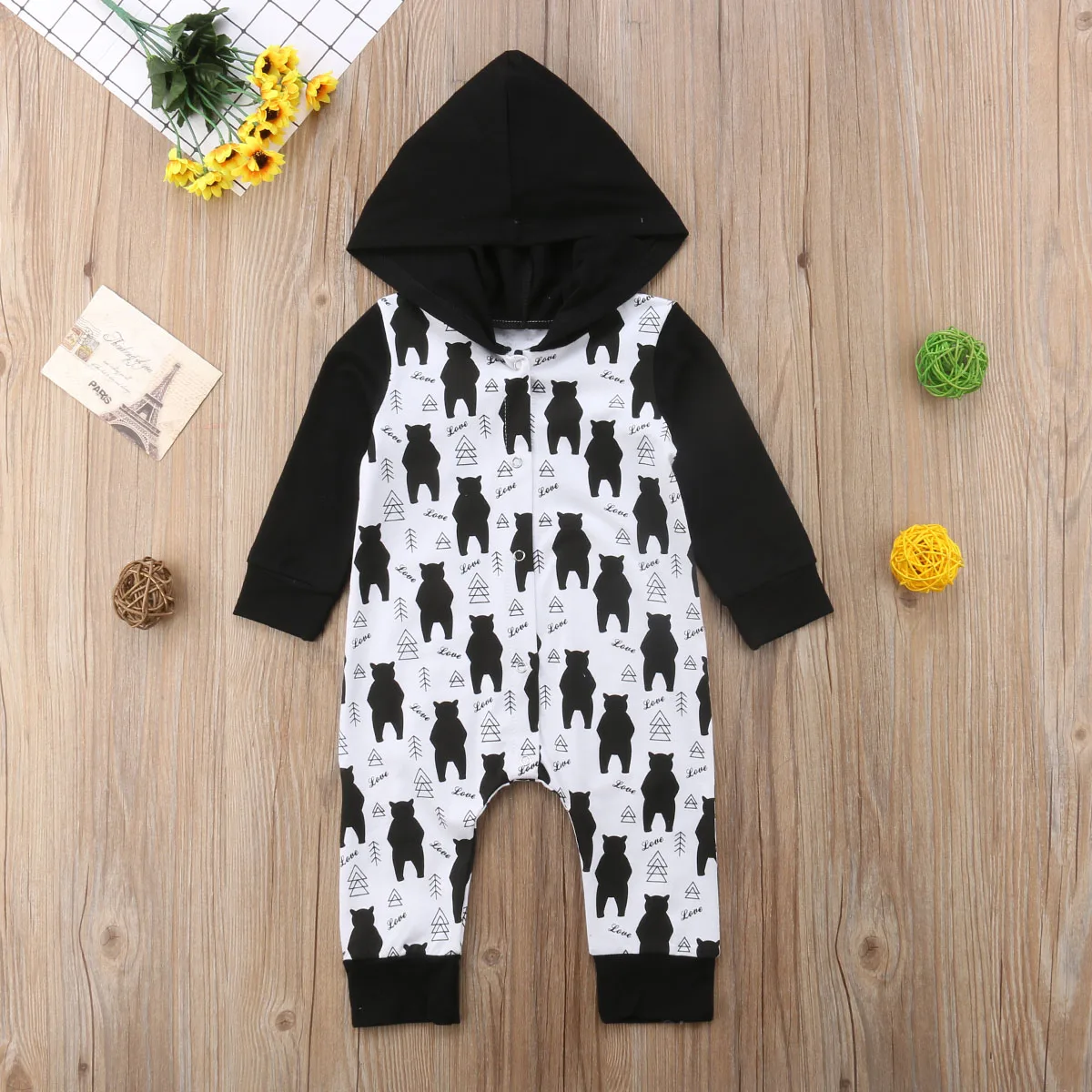 Одна деталь с длинным рукавом хлопок комбинезон детский детская одежда осень