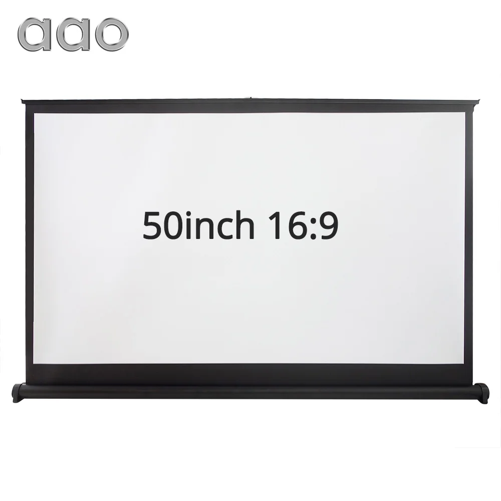 AAO 40 50 дюймов 16:9 расширяемый HD Настольный экранный проектор бизнес Конференц Бар