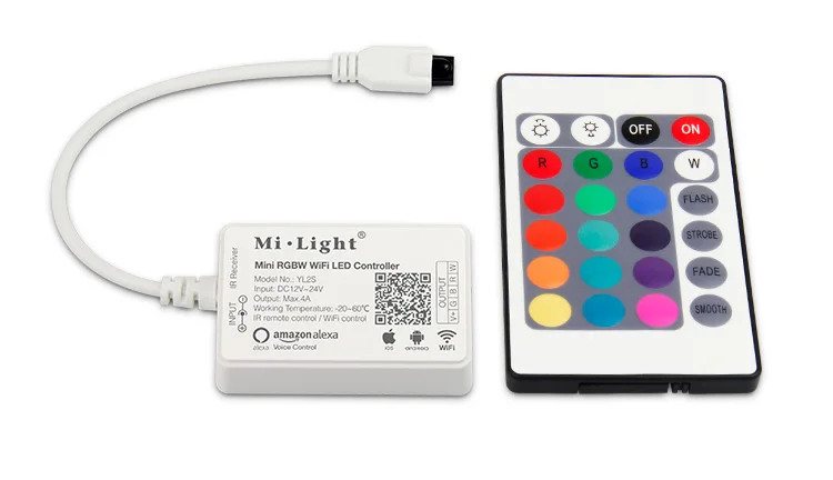 2,4G MiLight YL2S DC12V-24V wifi светодиодный пульт управления Amazon Alexa приложение для смартфона ИК-пульт дистанционного управления для RGBW светодиодные ленты