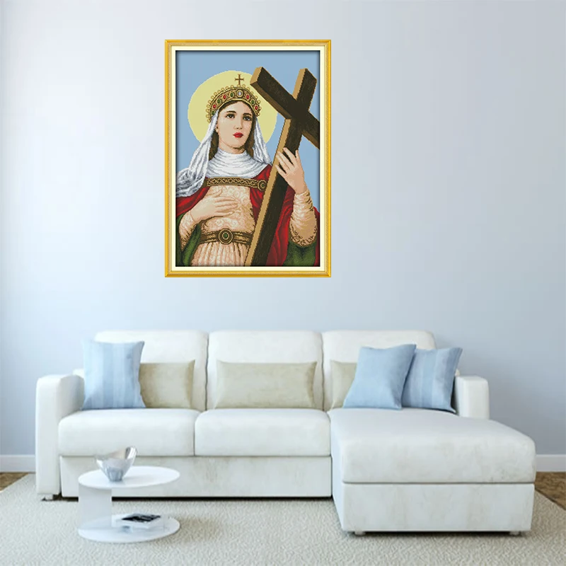 Our Lady's Cross DIY Embroidery Figure Sewing Manual Christian Jesus Furniture Stitch Kit Decorations Paintings | Дом и сад