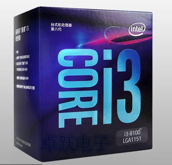 Процессор Intel Core i3 8 series I3 8100 четырехъядерный процессор в штучной упаковке LGA 1151 land