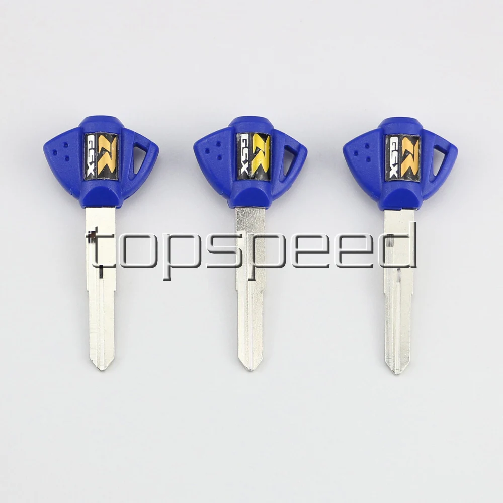 3 шт. голубые пустые ключи для Suzuki GSX R GSXR 600 750 1000 хромированные лезвия