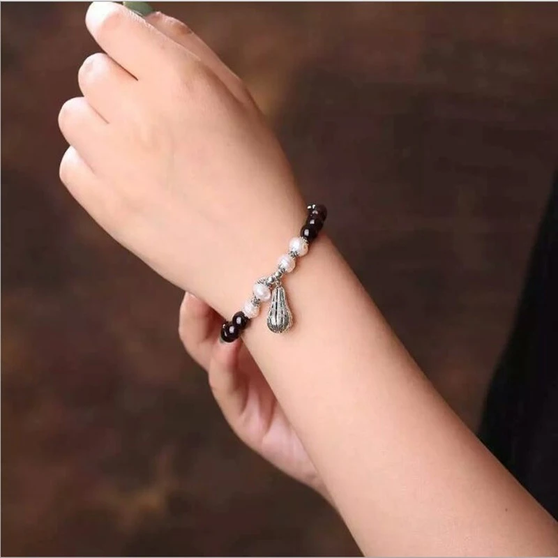 Оптовая продажа браслеты из натурального граната красного вина тибетский