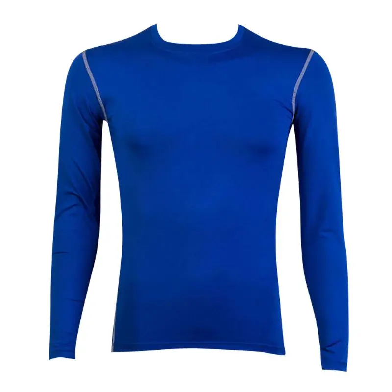 2018 г. Лидер продаж с длинным рукавом Бег футболка Для мужчин Фитнес Training Shirt Tight