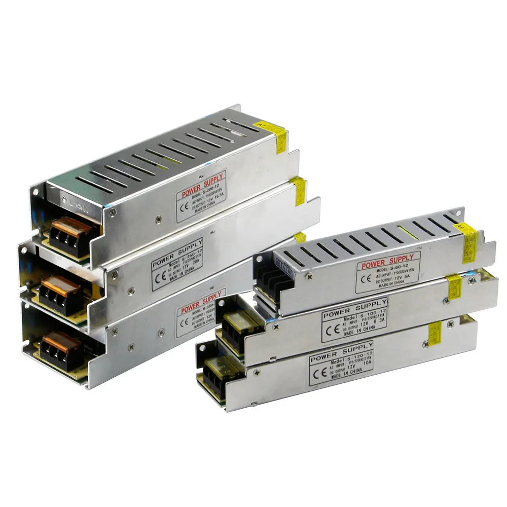 [Dbf] трансформатор AC110/220 В к DC12V 5A/60 Вт 8.3a/100 Вт 10A/ 120 Вт 16.7a/200 Вт 20A/250 Вт 30A/360 Вт Питание для 3528 5050 Светодиодные ленты