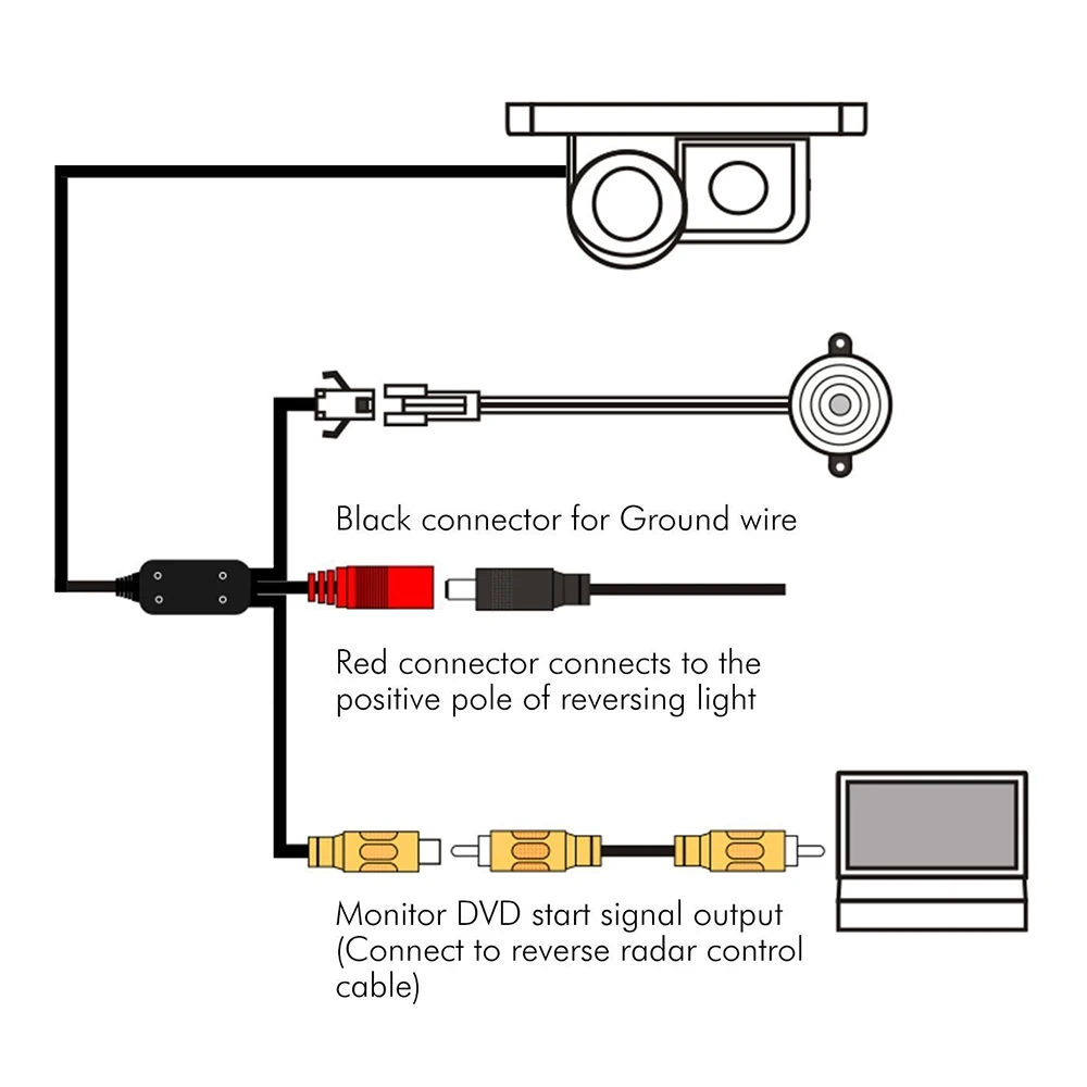 Автомобильный датчик парковки водонепроницаемый 2 в 1 черный s радар заднего вида