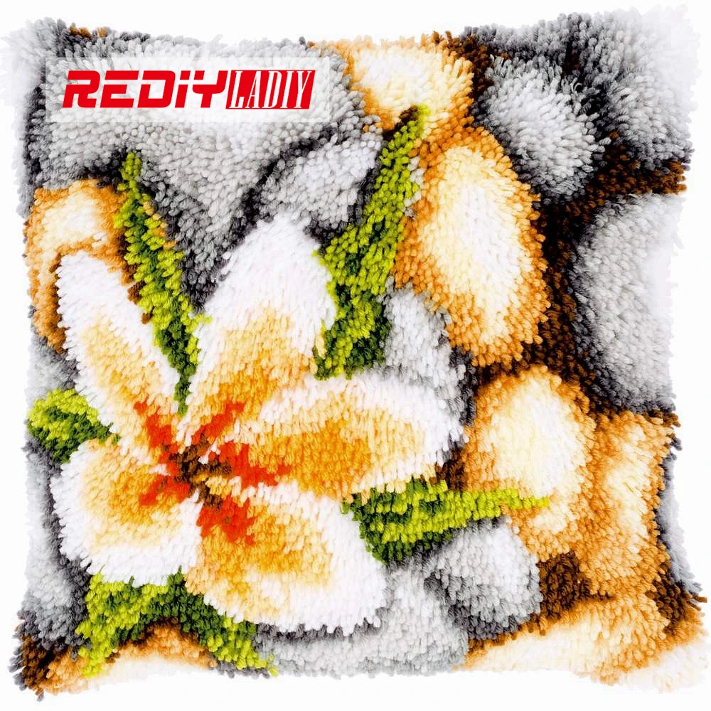 3D защелка крюк подушки наборы орхидеи Цветы DIY рукоделие вязание крючком пряжи