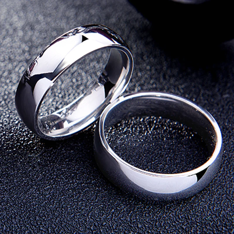 

Width 4mm 6mm Size 5.5-14 Classic Titanium Steel Wedding Rings For Men